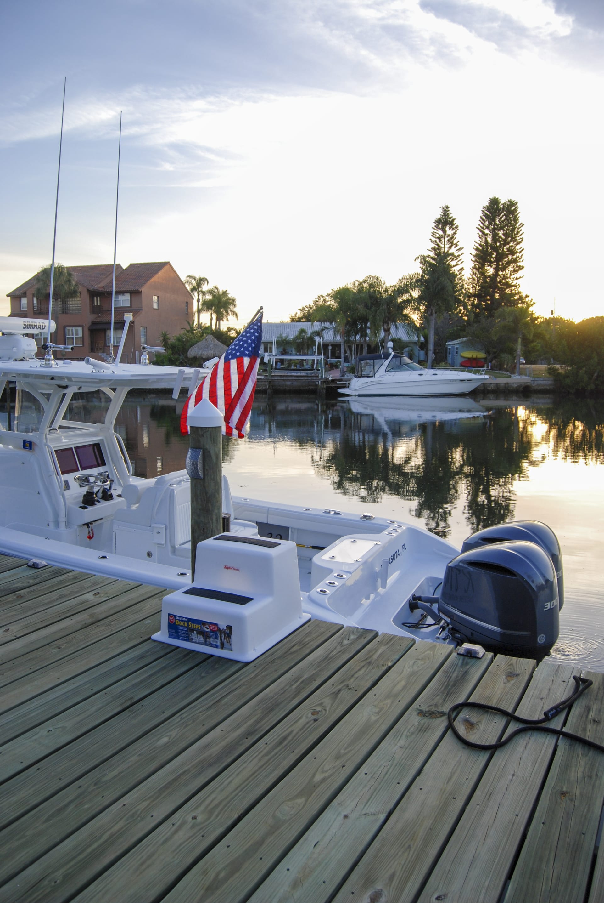 Taylor Made Products on a Boat Dock and Boat